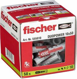 Fischer Βύσμα Πλαστικό DuoPower 10x50mm 555010 50τμχ
